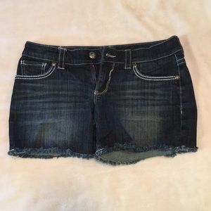 Maurice’s dark wash shorts